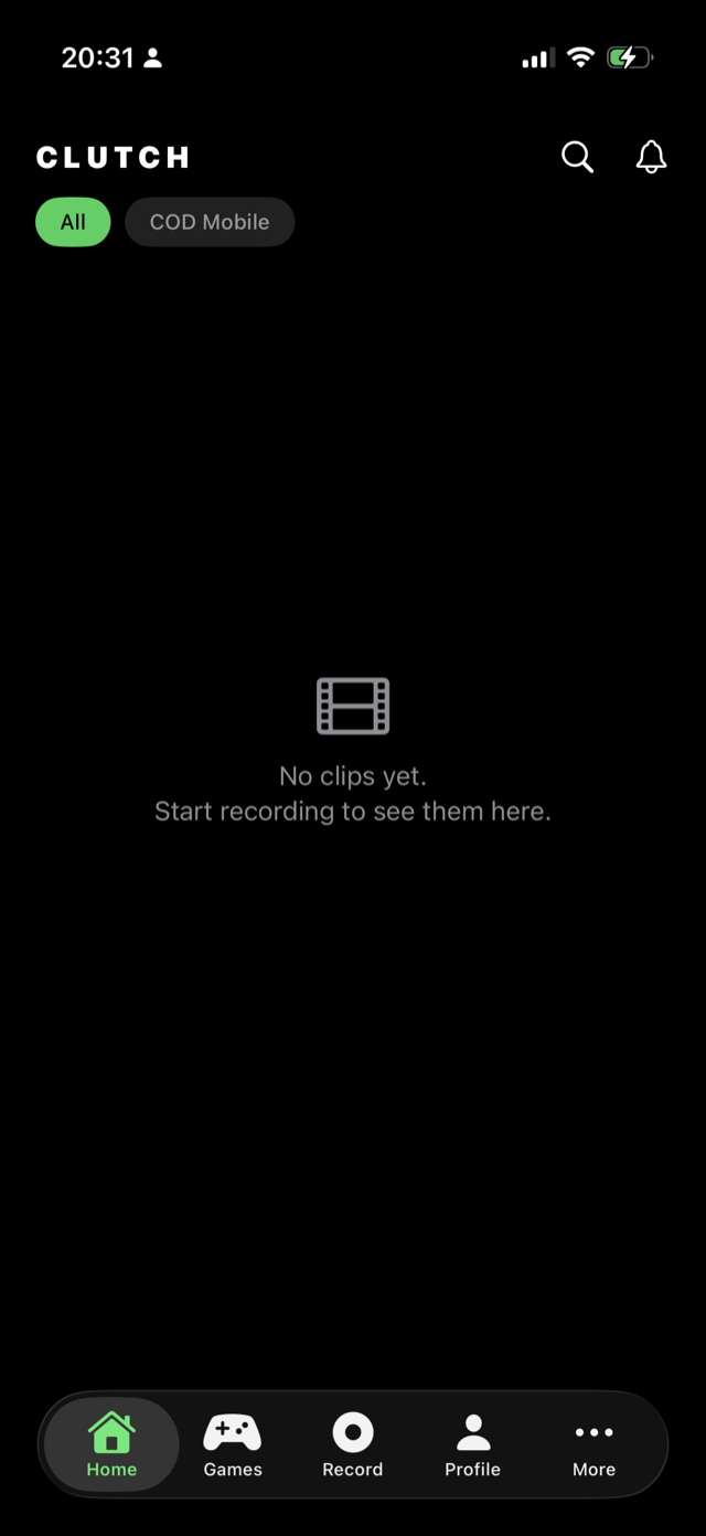 Home · your clip feed